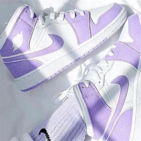 Nike Custom Lilac Air Jordan 1 Mid Etsy