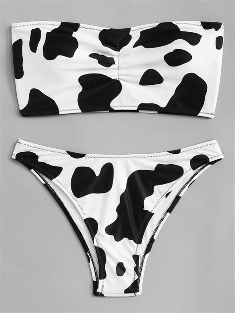 Cow Print Bikini Set Cow Print Bikini Cow Outfits Cow Costume