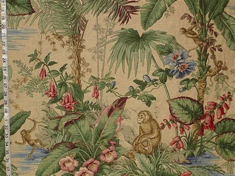 Tropical style goes way beyond palm trees and banana plants. Monkey fabric novelty home decorating | Flickr - Photo ...