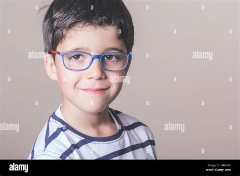 Boy With Brown Hair And Glasses Hi Res Stock Photography And Images Alamy