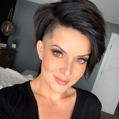 Long Pixie Haircut With Side Swept Bangs