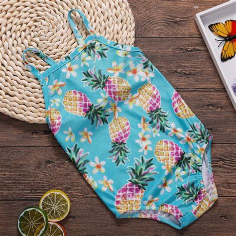 Summer Infant Baby Girl Swimsuit Bebe Swimwear Pineapple Pattern