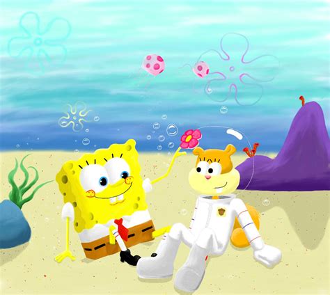 Spongebob And Sandy By Dinoliz On Deviantart
