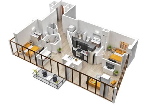 25 Two Bedroom Houseapartment Floor Plans