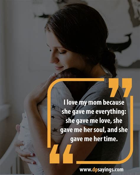 Heartwarming I Love You Mom Quotes And Sayings Dp Sayings