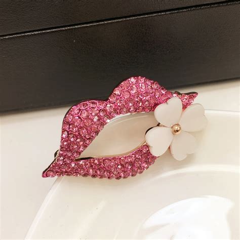 Xz12 Lips Flowers Luxury Brand Jewlery Lapel Pins And Brooches Broche
