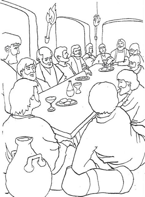 Last Supper Coloring Pages Printable At Getdrawings Free Download