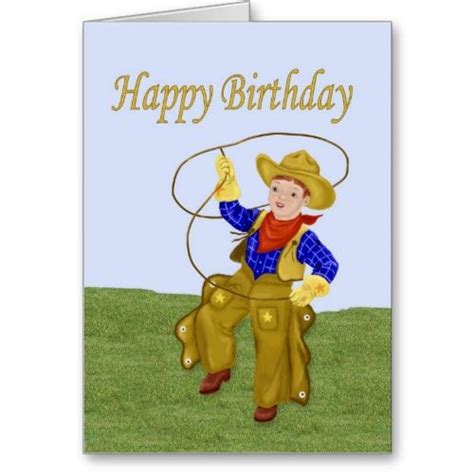 Little Cowboy Birthday Card Cowboy Birthday Birthday