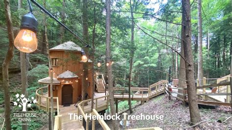 The Hemlock Treehouse Hocking Hills Treehouse Cabins Youtube