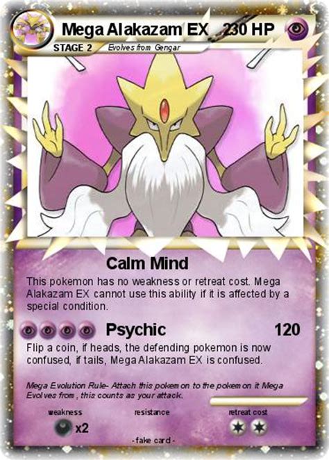 Pokémon Mega Alakazam Ex 2 1 1 Calm Mind My Pokemon Card