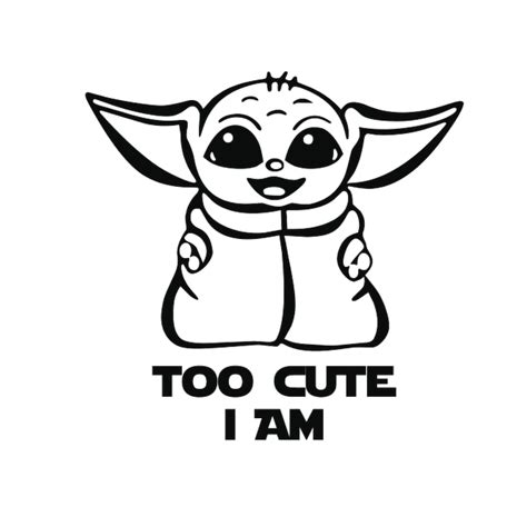 Baby Yoda The Baby Child Too Cute I Am Baby Child Decal Etsy