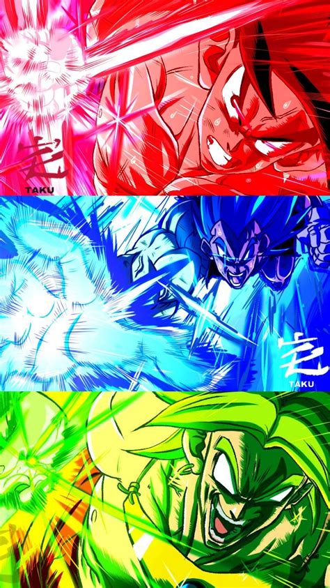 An Image Of Some Anime Characters In Different Colors