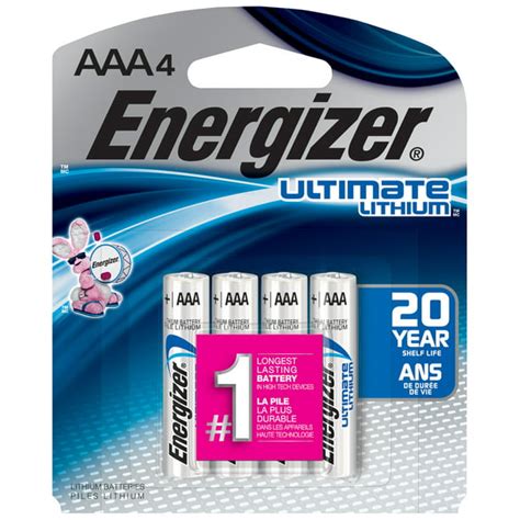 Energizer Ultimate Lithium Aaa Batteries 4 Pack