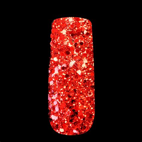 Fashion Sexy Red Nails Art Glitter Size Mixed Nail Glitter Powder Uv