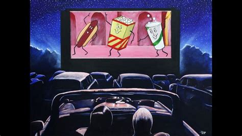 A Night At The Drive In Movies Vintage Previews Cartoon Intermission