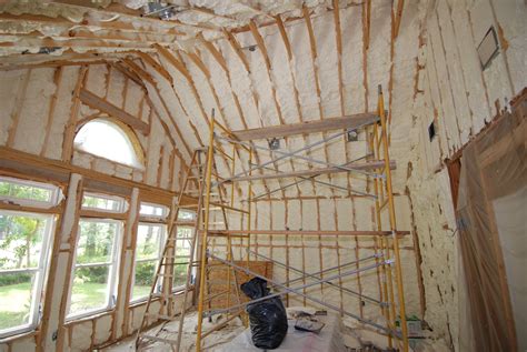 Spray foam insulation is a type of insulation that can be used in the roof space at either the joist or rafter level, to help keep warm spray foam insulation ideally needs to be installed by a professional, since it gives off dangerous fumes and also can actually damage the structural integrity of the building. Benefits of Spray Foam Insulation | Spray Foam Austin