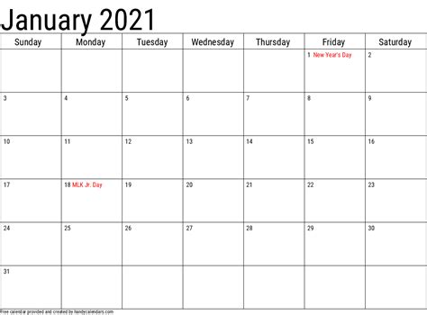 Download a free printable 2021 yearly calendar from vertex42. Download Calendar January 2021 - Download one today and ...