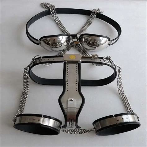 Sex Tools For Sale 3 Pcsset Sexy Female Chastity Belt Bra Thigh Ring Device Sex Toys Bdsm
