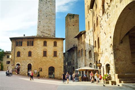 san gimignano italy june 3 2019 famous medieval san gimignano hill town with its skyline of