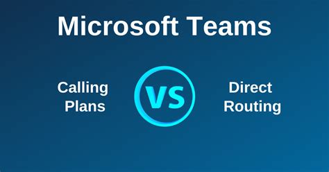 Microsoft Teams Calling Plans Vs Direct Routing