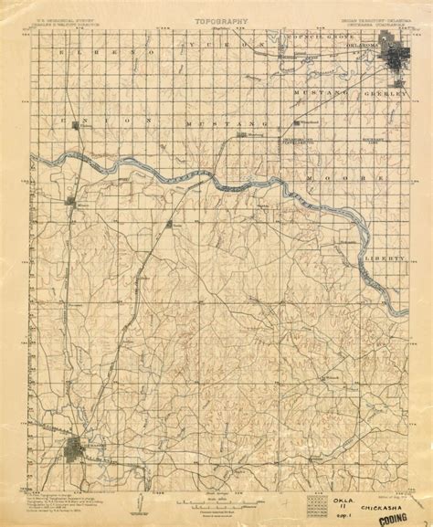 Oklahoma Historical Topographic Maps Perry Castañeda Map Printable