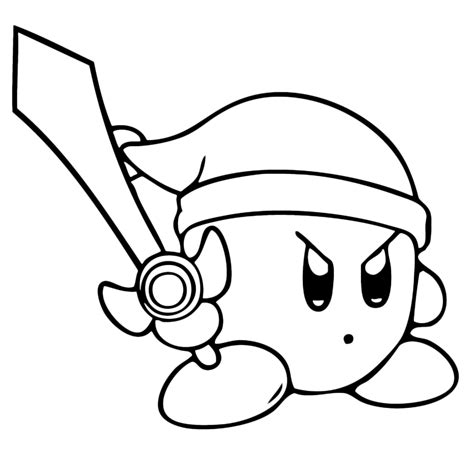 Stampa e colora.com ultima modifica: Kirby - Kirby spada
