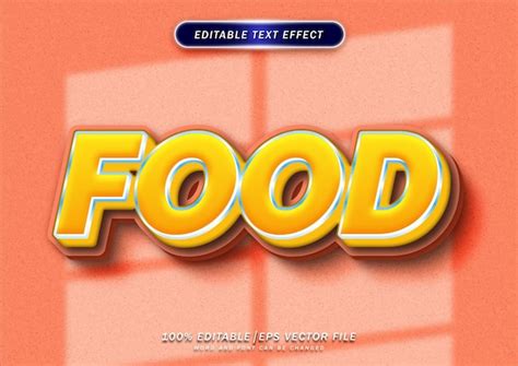 Premium Vector Food Text Style Effect Editable