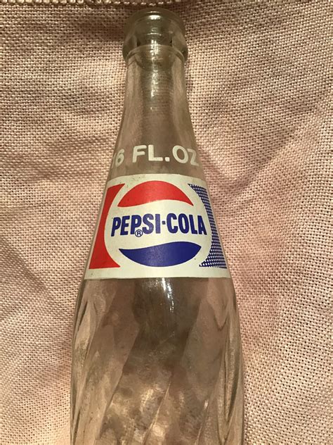 Vintage Oz Glass Pepsi Bottle Etsy