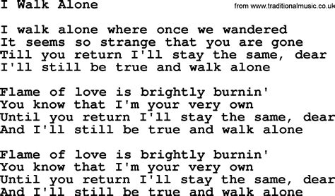 I Walk Alone By Marty Robbins Lyrics