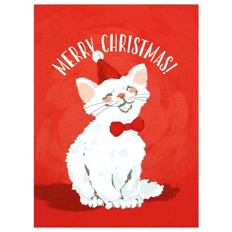 Merry Cat Christmas Card Christmas Cards Smudge Ink
