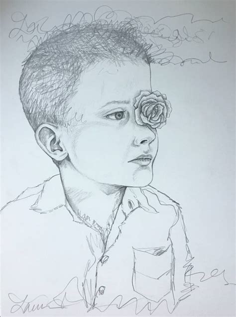 Little Boy Art Drawing Sketch