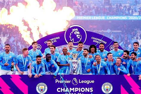 Manchester City Fc Premier League Champions Winners 2021 Etsy Uk