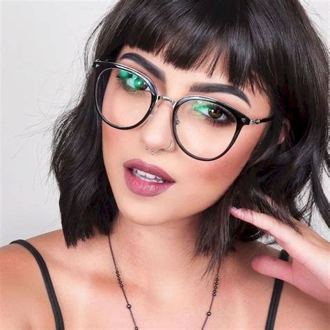 41 Beautiful Women Style For Bangs With Glasses Bangs Beautiful Glasses Style Women In