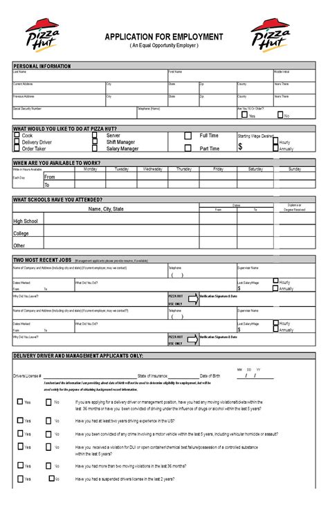You are guaranteed to find perfect products from marco's pizza, browse the website and find out your marco's pizza printable coupons help customer save extra money with already low price items at in store shopping. Job Applications Printable Pizza Hut | Job Application