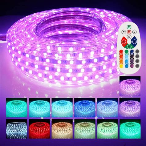 50ft 900leds Strip Light Rgb Multi Color Remote Control Waterproof Rope