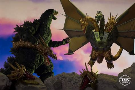 Godzilla Vs Meacha King Ghidorah Shmonsterarts Kaiju Toy Art Toy