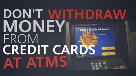 That's because this type of loan should be considered only in a true emergency. Why you Should not withdraw Cash from a credit card - YouTube