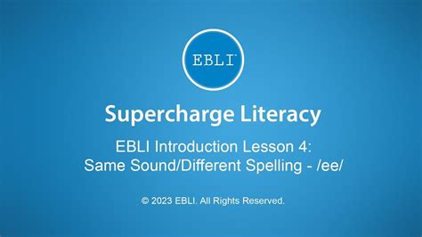 Word Sort By Sound Ebli Lesson 4 Same Sounddifferent Spelling Ee