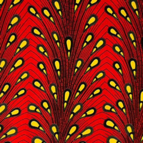Red African Fabric African Print Fabric Ankara Fashion Style