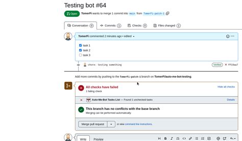 Tasks List Auto Me Bot