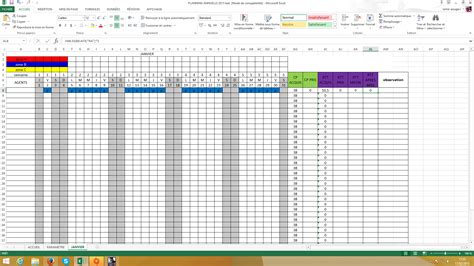 Modele Planning Conges Excel
