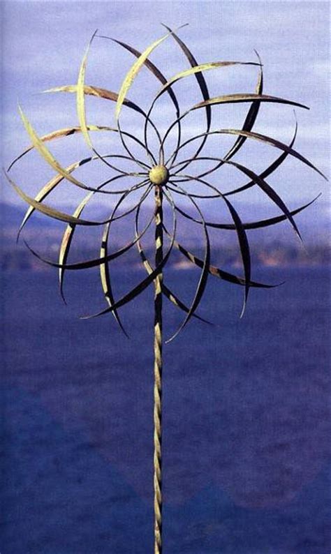 Pinwheel Kinetic Wind Sculpture Dual Spinner Metal Garden