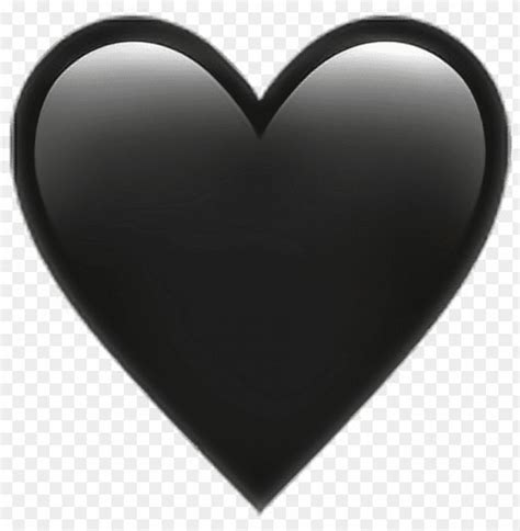 •black Heart Emoji Heart Black Emoji Emoticon Iphone Png Image