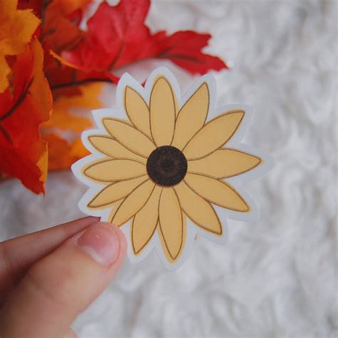 Sunflower Sticker Etsy