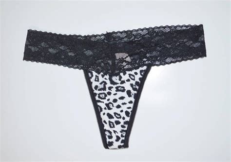 Victorias Secret Vs Cotton Lingerie Lace Waist Thong Panty Ebay