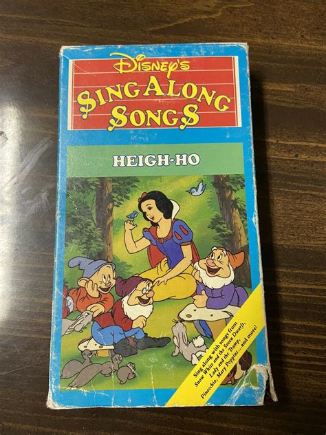 Heigh Ho Disney Sing Along Songs Vhs V Vintage Snow White My XXX Hot Girl