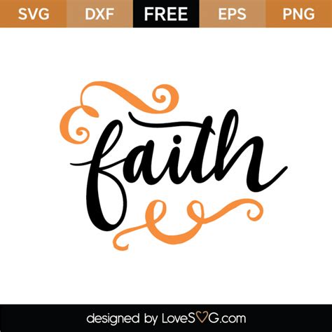 Free Faith Svg Cut File