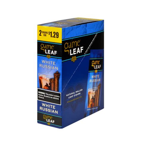 Game Leaf White Russian 129 Cigarillos 15 Pouches Of 2 1549