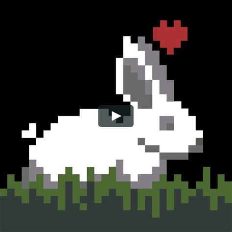 Pixel Rabbit Find Love Pixel Art Pixel Art Reference