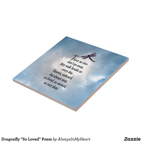 Dragonfly So Loved Poem Ceramic Tile Zazzle Love Poems Poems